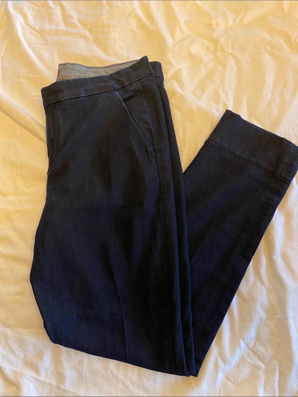 7 For All Mankind Tailored Denim Trouser Pants Dark Indigo - Style AU631871A